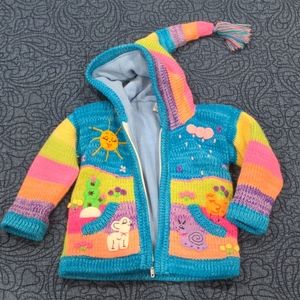 Knitted toddler fleece jacket